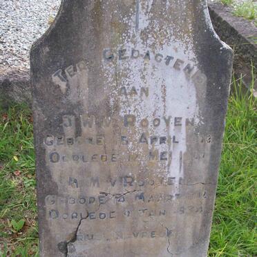 ROOYEN J.W., van 1878-1949 :: VAN ROOYEN M.M. 1812-1834