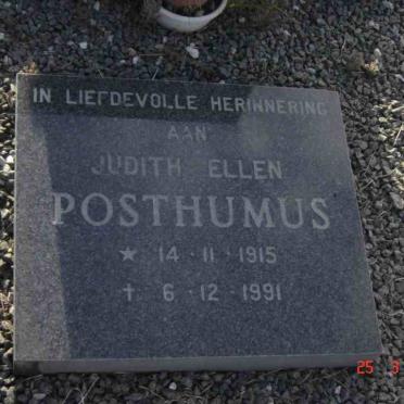 POSTHUMUS Japie 1913-1983 &amp; Judith Ellen 1915-1991