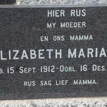 NEL Elizabeth Maria 1912-2000
