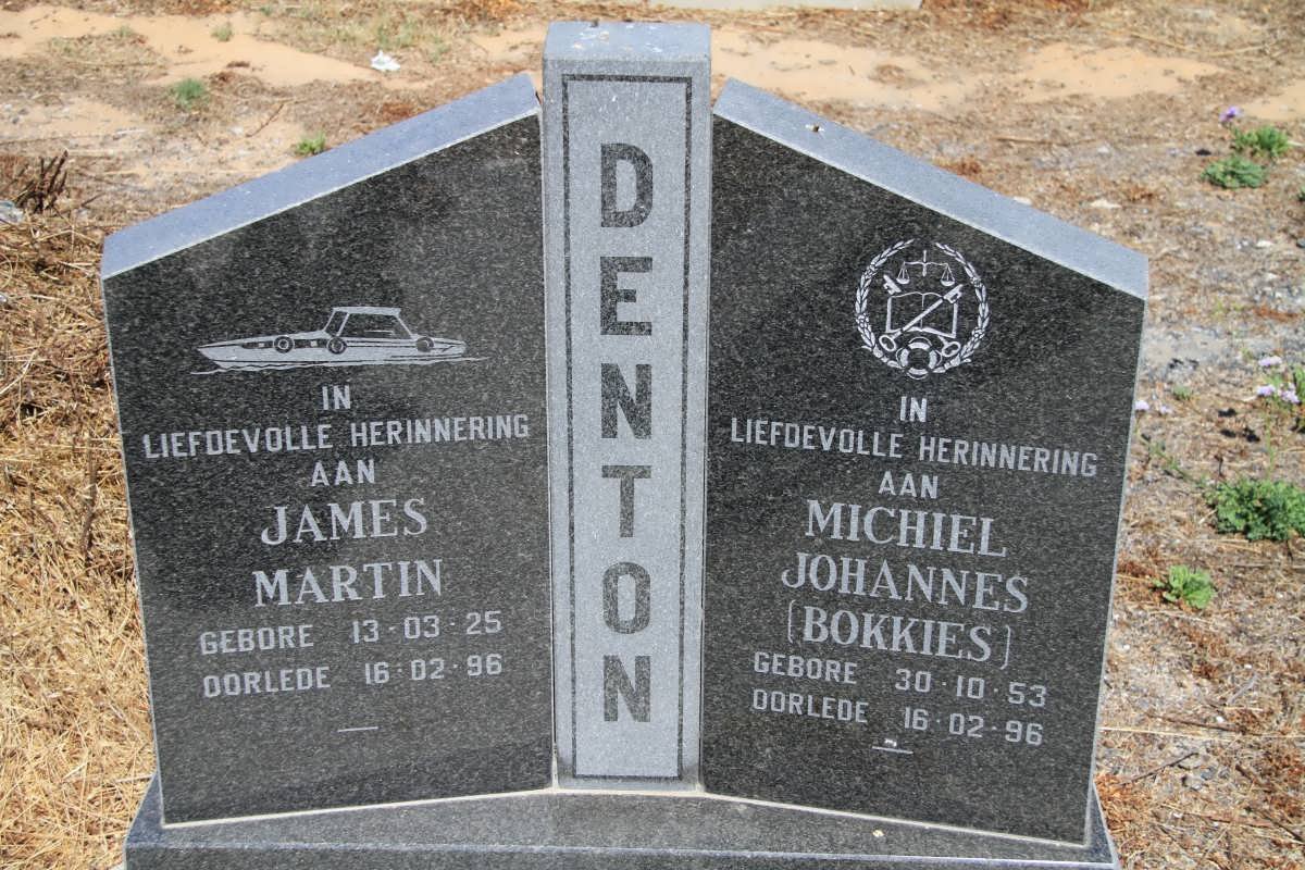 DENTON James Martin 1925-1996 &amp; Michiel Johannes 1953-1996