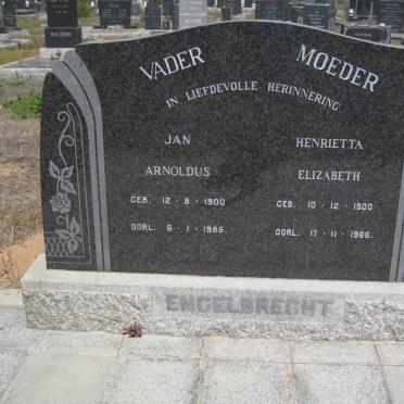 ENGELBRECHT Jan Arnoldus 1900-1985 &amp; Henrietta Elizabeth 1900-1966
