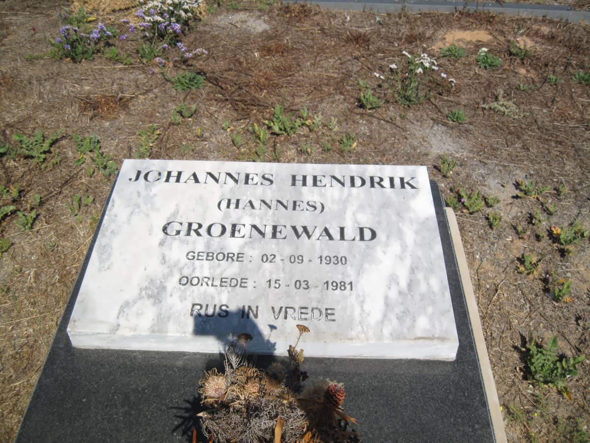 GROENEWALD Johannes Hendrik 1930-1981