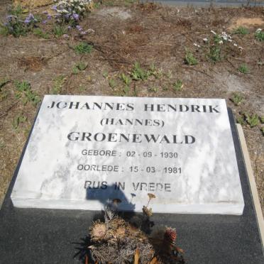 GROENEWALD Johannes Hendrik 1930-1981