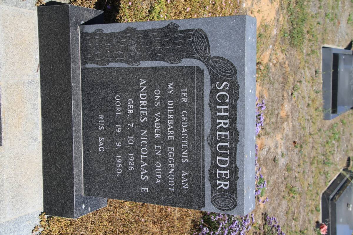 SCHREUDER Andries Nicolaas E. 1926-1980