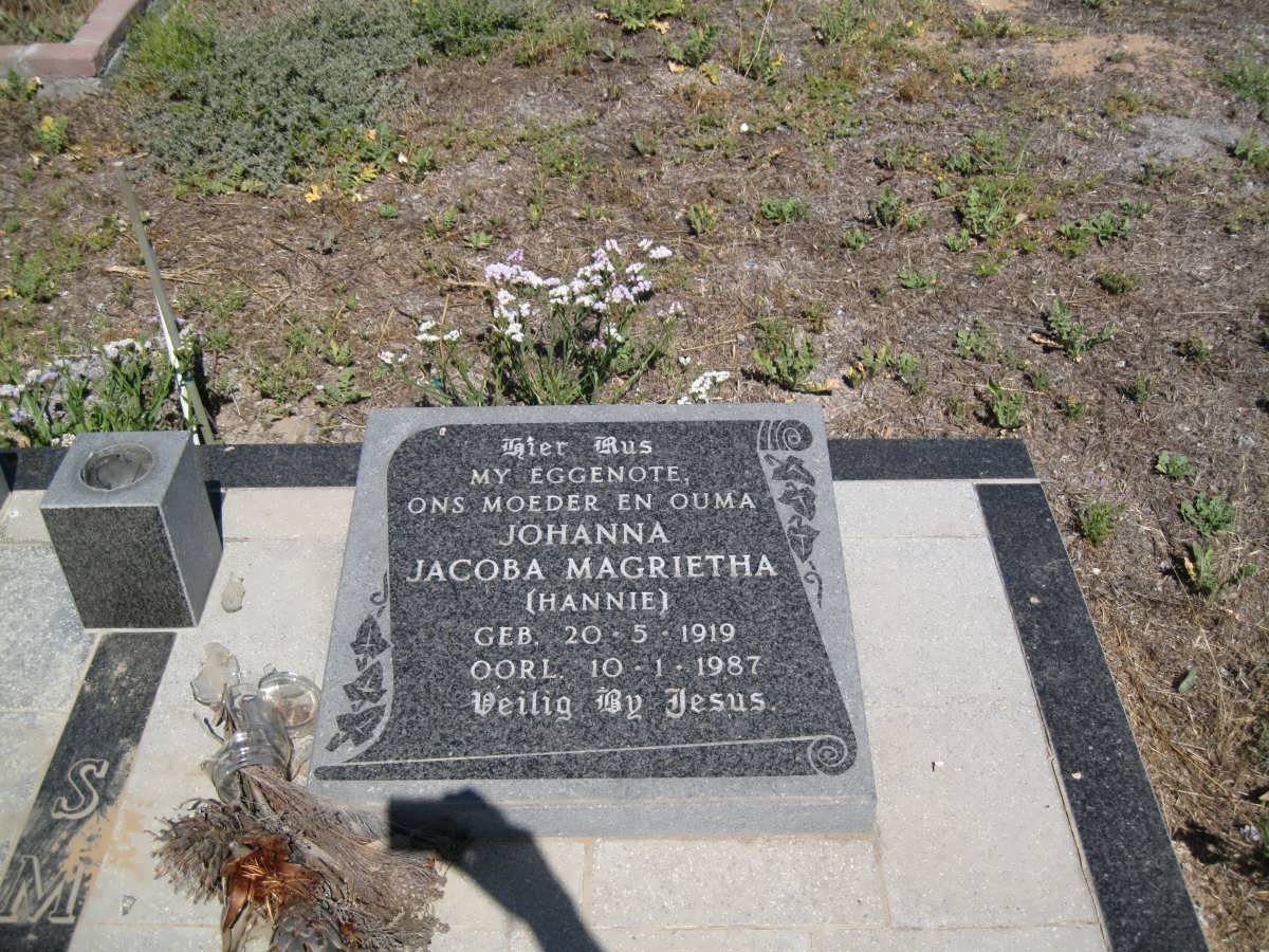 SMIT Johanna Jacoba Magarietha 1919-1987