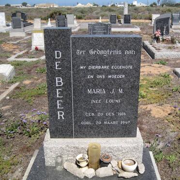 BEER Maria J.M., de nee LOUW 1916-1967