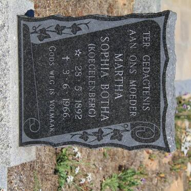 BOTHA Martha Sophia nee KOEGELENBERG 1892-1966