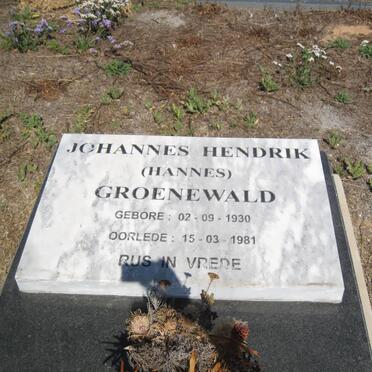 GROENEWALD Johannes Hendrik 1930-1981