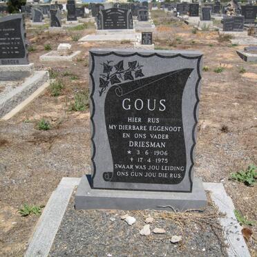 GOUS Driesman 1906-1975