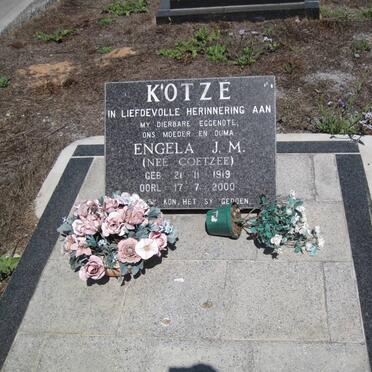 KOTZE Engela J.M. nee COETZEE 1919-2000