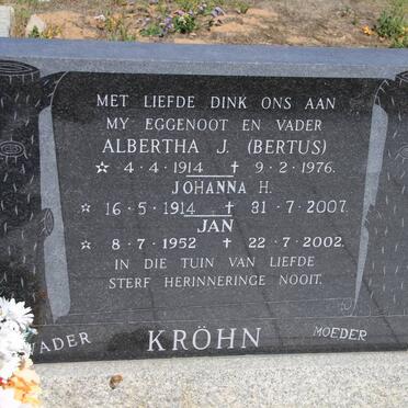 KRÖHN Albertha J. 1914-1976 &amp; Johanna H. 1914-2007 :: KRÖHN Jan 1952-2002