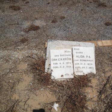 KRÖHN Dirk C.H. 1874-1959 &amp; Alida P.E. VAN SCHALKWYK 1874-1963
