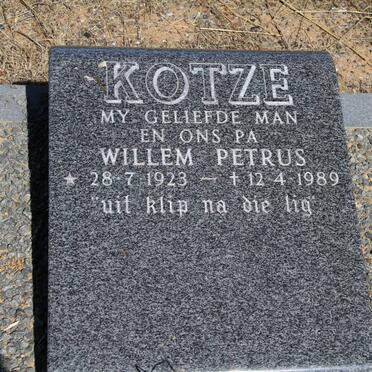 KOTZE Willem Petrus 1923-1989