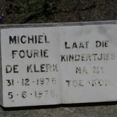 KLERK Michiel Fourie, de 1976-1976
