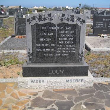 LOUW Coenraad Hendrik 1887-1967 &amp; Huibrecht Johanna Catharina Willemina THERION 1887-1966