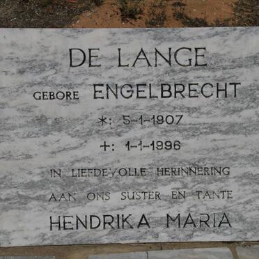 LANGE Hendrika Maria, de nee ENGELBRECHT 1907-1996