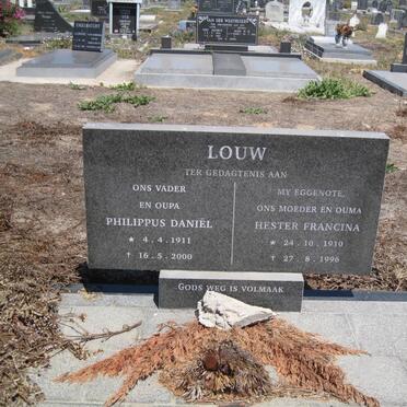 LOUW Philippus Daniël 1911-2000 &amp; Hester Francina 1910-1996