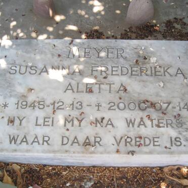 MEYER Susanna Frederieka Aletta 1945-2000