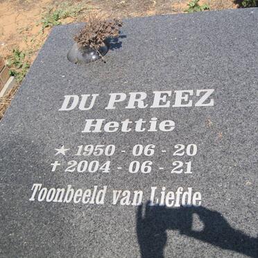 PREEZ Hettie, du 1950-2004