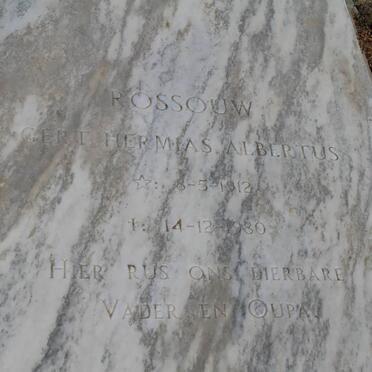 ROSSOUW Gert Hermanus Albertus 1912-1980