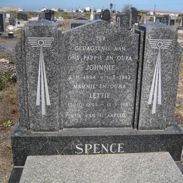 SPENCE Johnnie 1894-1942 &amp; Lettie 1899-1981