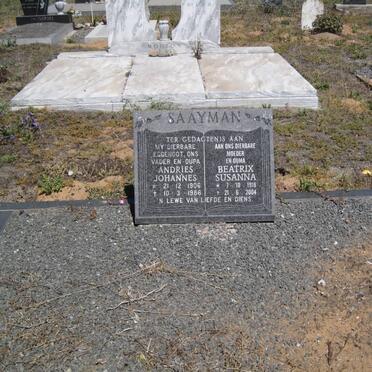 SAAYMAN Andries Johannes 1906-1986 &amp; Beatrix Susanna 1916-2004