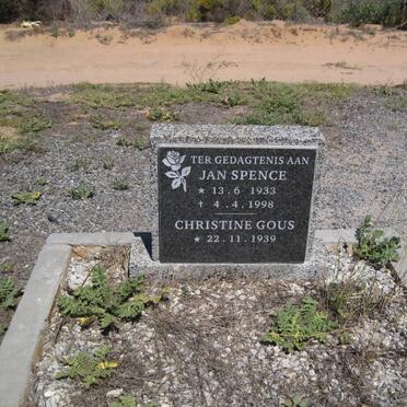 SPENCE Jan 1933-1998 :: GOUS Christine 1939-