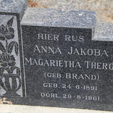 THERON Anna Jakoba Magarietha nee BRAND 1891-1961