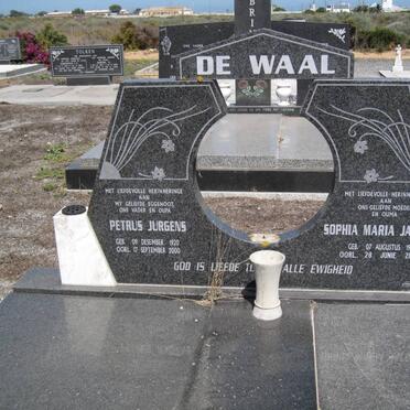 WAAL Petrus Jurgens, de 1920-2000 &amp; Sophia Maria Jacoba 1916-2005