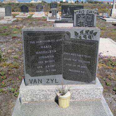 ZYL Maria Magdalena Johanna, van nee BASSON 1907-1998