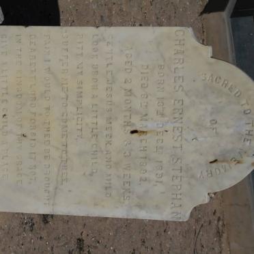 STEPHAN Charles Ernest 1891-1892