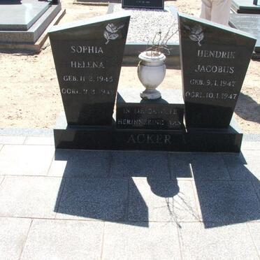 ACKER Sophia Helena 1945-194? :: ACKER Hendrik Jacobus 1947-1947