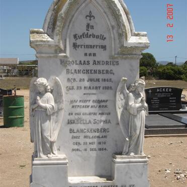 BLANCKENBERG Nicolaas Andries 1865-1928 &amp; Isabella Sophia McLACHLAN 1870-1954