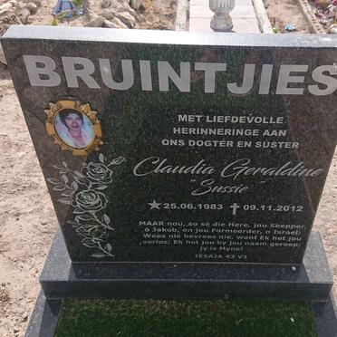 BRUINTJIES Claudia Geraldine 1983-2012