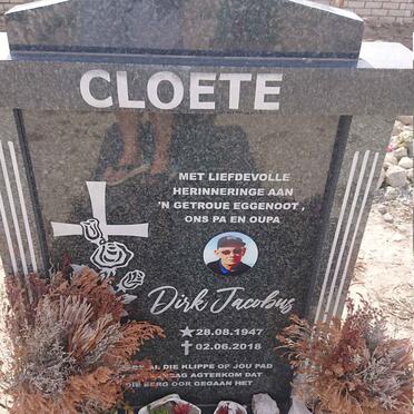 CLOETE Dirk Jacobus 1947-2018