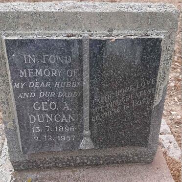 DUNCAN Geo. A. 1896-1957