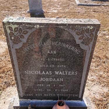 JORDAAN Nicolaas Walters 1917-1994