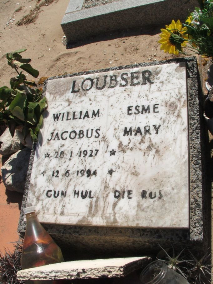 LOUBSER William Jacobus 1927-1994 & Esme Mary