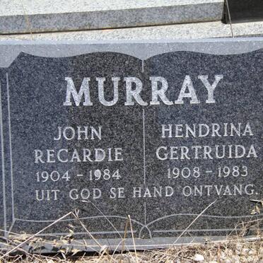MURRAY John Recardie 1904-1984 &amp; Hendrina Gertruida 1908-1983