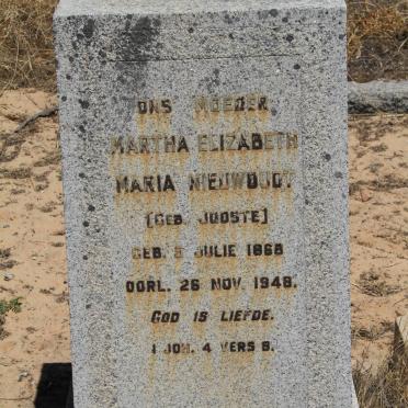 NIEUWOUDT Martha ElizabethMaria nee JOOSTE 1868-1948