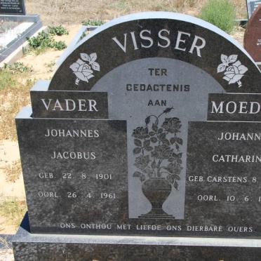 VISSER Johannes Jacobus 1901-1961 &amp; Johanna Catharina CARSTENS 1893-1980