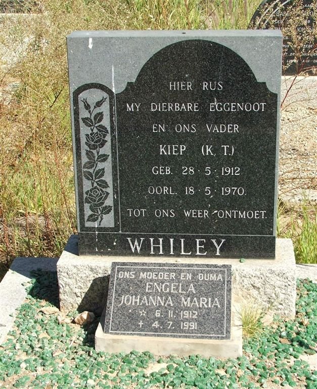WHILEY K.T. 1912-1970 & Engela Johanna Maria 1912-1991