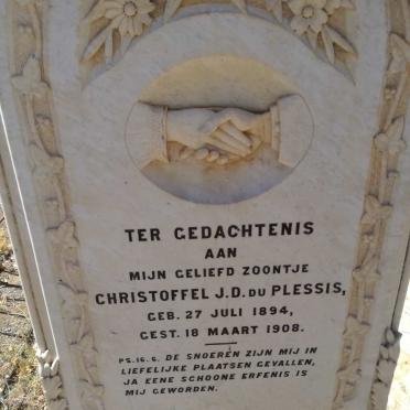 PLESSIS Christoffel J.D., du 1894-1908