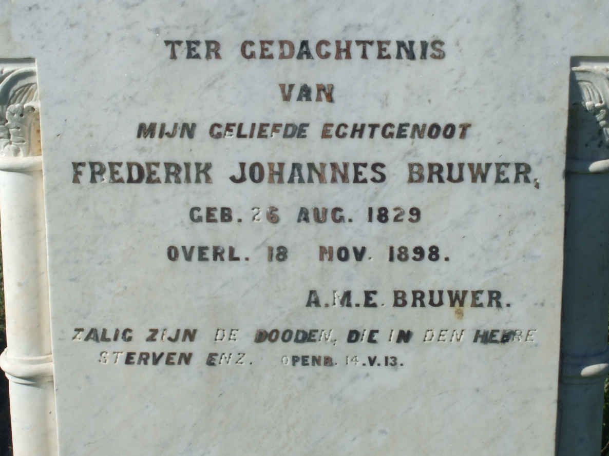 BRUWER Frederik Johannes 1829-1898