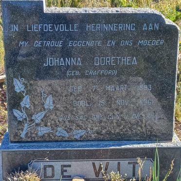 WIT Johanna Dorethea, de nee CRAFFORD 1893-1961