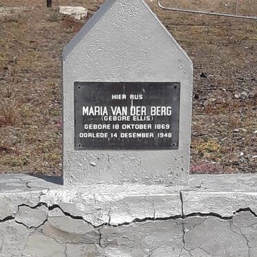 BERG Maria, van der nee ELLIS 1869-1948