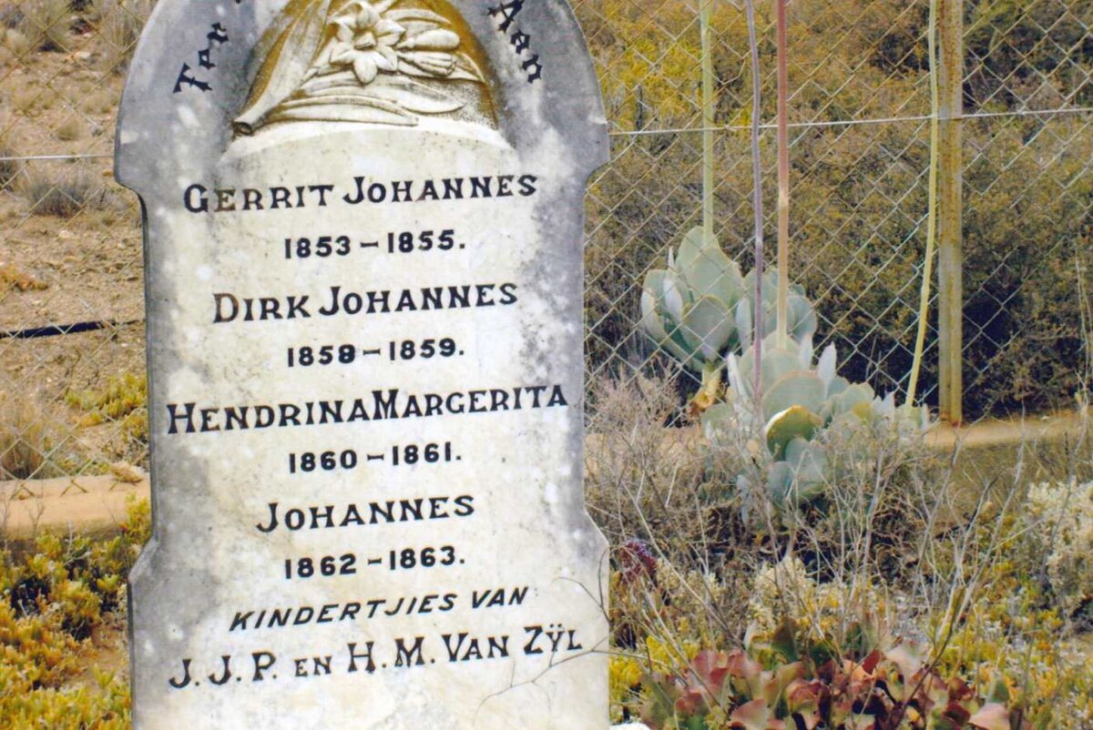 ZYL Gerrit Johannes, van 1853-1855 :: VAN ZYL Dirk Johannes 1959-1959 :: VAN ZYL Hendrina Margerita 1860-1861