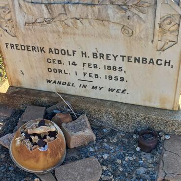 BREYTENBACH Frederik Adolf H. 1885-1959