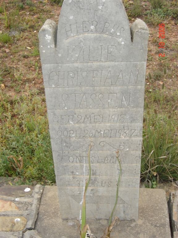 STASSEN Kalie Christiaan 1913-1937