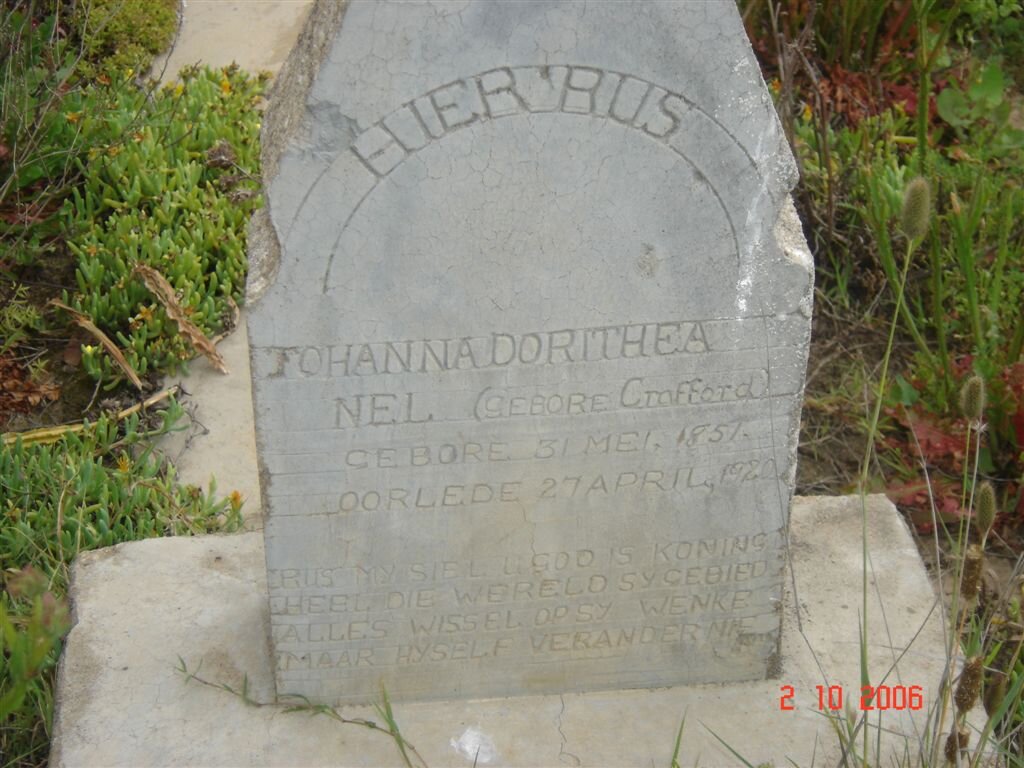 NEL Johanna Dorithea nee CRAFFORD 1851-1920
